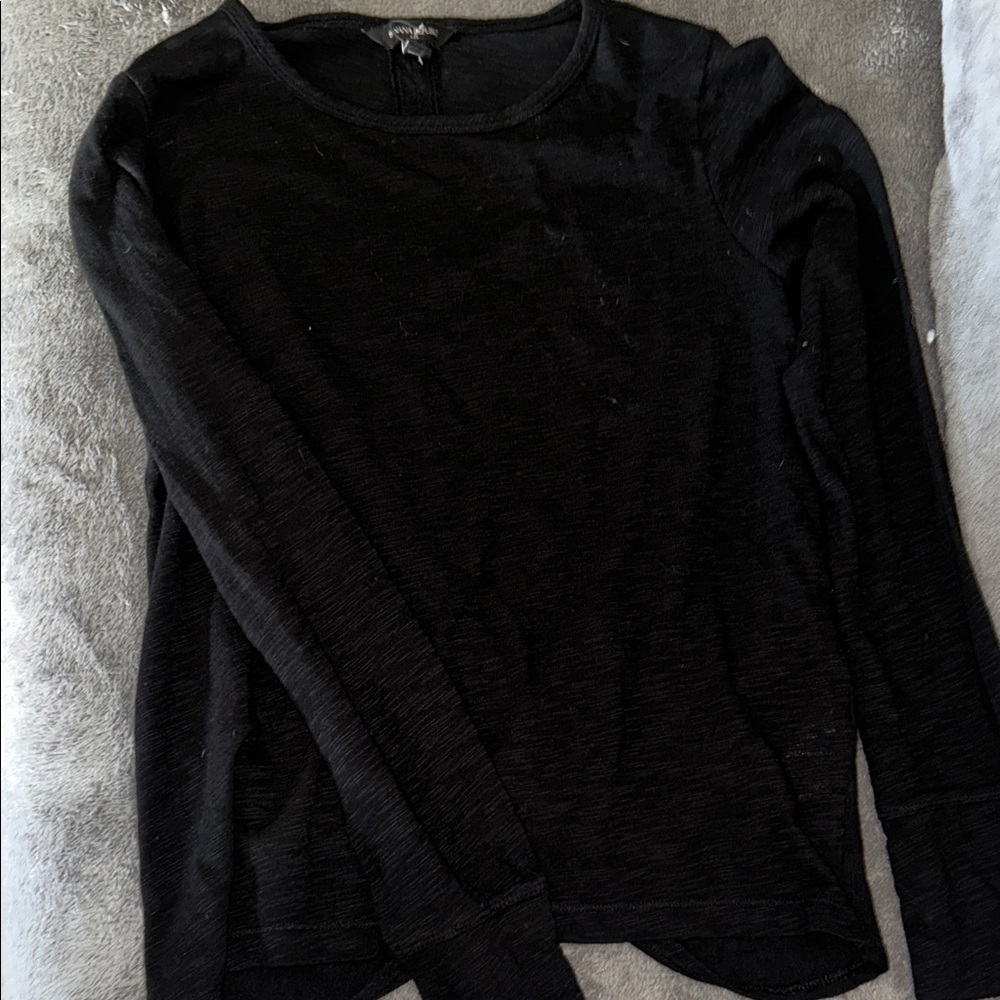 Banana Republic Black Long Sleeve Crewneck Top